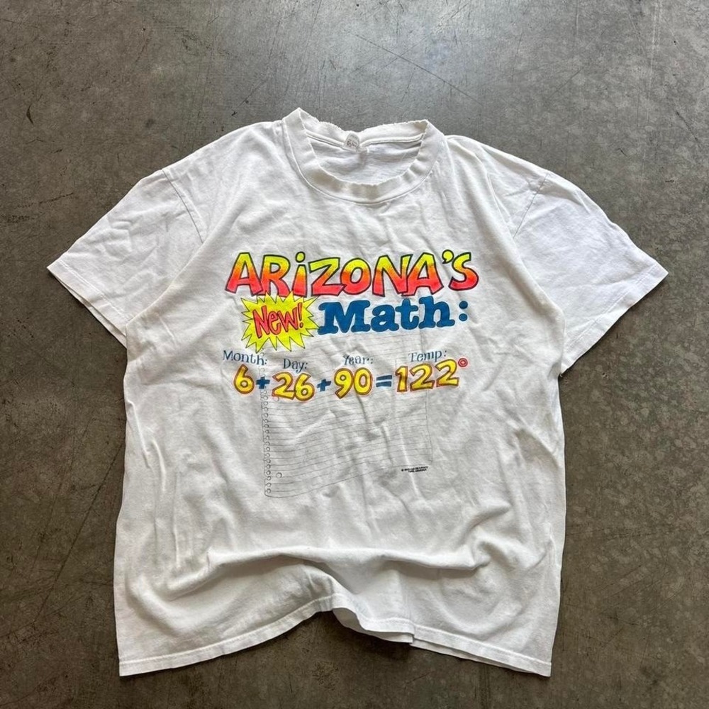 Vintage 90's Arizona's New Math Hot Temp T Shirt Size L